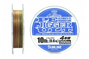 Плетёный шнур Sunline PE JIGGER ULT 4 #0.6/4.5kg 200m Multi Color