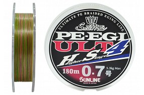 Плетёный шнур Sunline PE EGI ULT HS4 #0.7/5.3kg 180m Multi Color