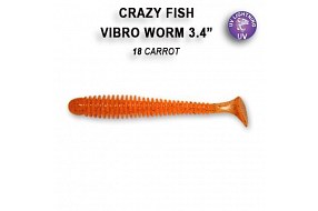 Виброхвост Crazy Fish VIBRO WORM 3.4