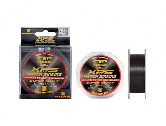 Леска Trabucco T-Force XPS Match Sinking 0.148mm 2.70kg 150m Glossy Black - купить в интернет-магазине, каталог и цены с доставкой по России