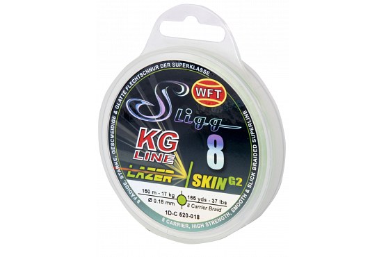 Плетеный шнур WFT KG Sligg Lazer Skin G2 x8 Chartreuse 150/006