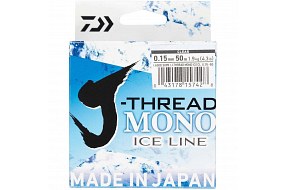 Леска зимняя Daiwa J-Thread Mono Ice Line 0.09mm/0.8kg/50m