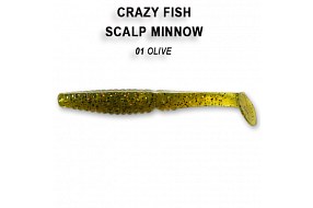 Виброхвост Crazy Fish SCALP MINNOW 7-8-1-6